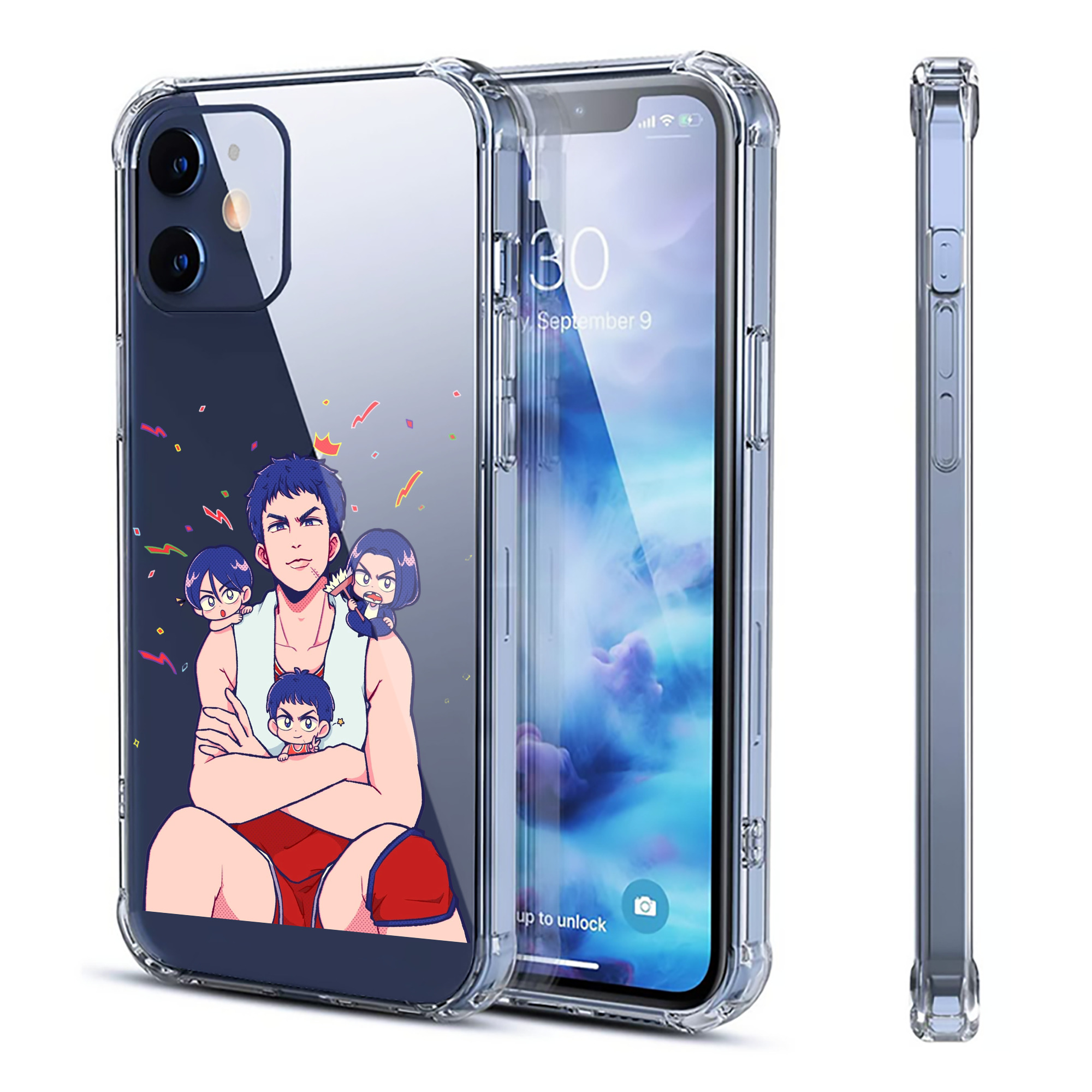 （画像用） SLAM DUNK／スラムダンク 【iPhone 12シリーズ対応】透明スマホケース（クリアソフトケース）